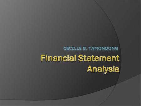 Financial Statement Analysis