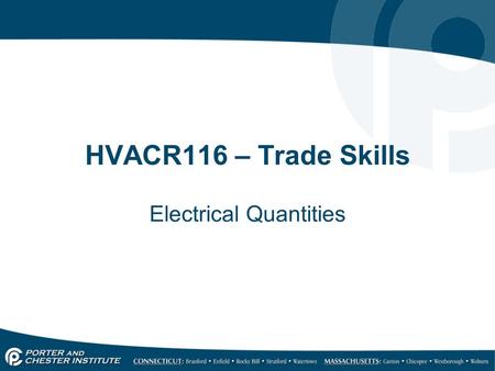 Electrical Quantities