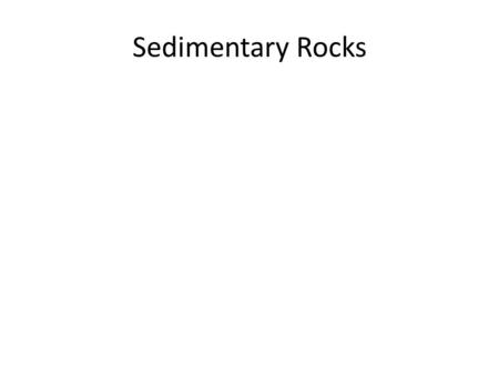 Sedimentary Rocks.