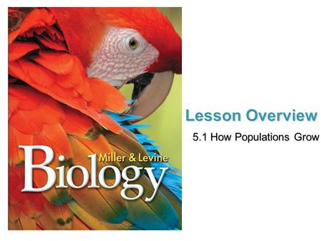 Lesson Overview 5.1 How Populations Grow.