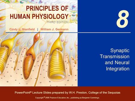 Synaptic Transmission and Neural Integration