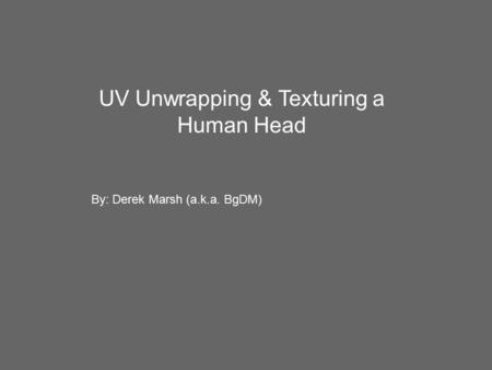 UV Unwrapping & Texturing a Human Head