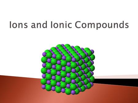 Key Terms: Octet RuleIon CationAnion What is the difference between an atom and an ion? How can an atom become an ion? Why do chemists call table salt.