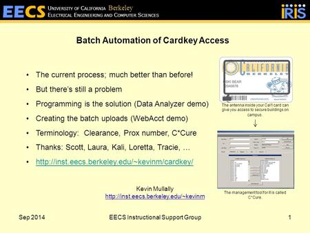 The current process; much better than before! But there’s still a problem Programming is the solution (Data Analyzer demo) Creating the batch uploads (WebAcct.