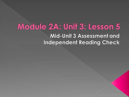  Opening › Entry Task (5 minutes) › Reviewing Research Progress (5 minutes)  Work Time › Mid-Unit 3 Assessment (20 minutes) › Checking in on Independent.