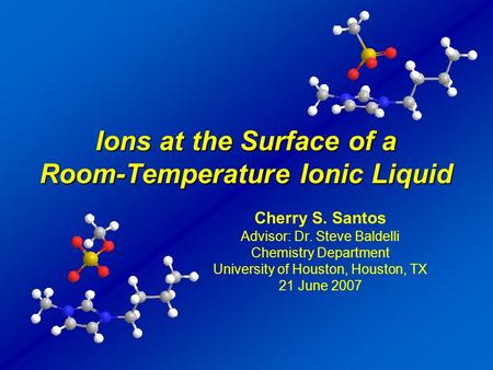 Ions at the Surface of a Room-Temperature Ionic Liquid