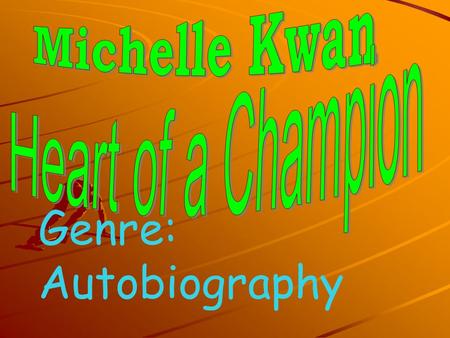 Genre: Autobiography Kwan was inspired to become a world-class skater after watching Brian Boitano win a gold medal at the 1988 Winter Olympics. Just.