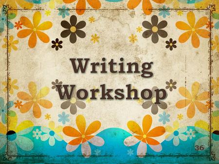 36. 37 Learn from writing giant, Katie Wood Ray, as she explores what it means for teachers to write and to think about their writing experiences as a.