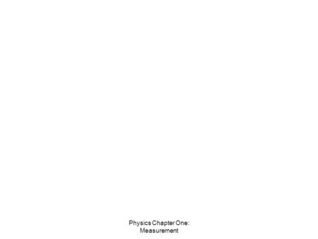 Physics Chapter One: Measurement. 1.1 – The Science of Physics Introduction Refer to the picture on p. 2 of your book. Follow along as I read the introduction.