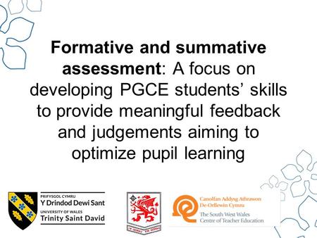 Formative and summative assessment: A focus on developing PGCE students’ skills to provide meaningful feedback and judgements aiming to optimize pupil.