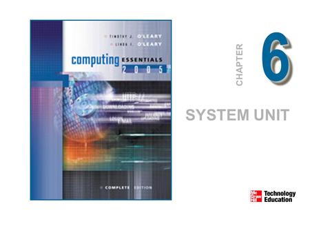 66 CHAPTER SYSTEM UNIT. © 2005 The McGraw-Hill Companies, Inc. All Rights Reserved. 1-2 Lecture Objectives System unit components Microprocessors Memory.