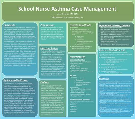  EBP team recruitment-Months 1 & 2  EBP team meet, present ideas, identify resource requirements, and create vision/goal-Months 2 & 3  EBP team review.