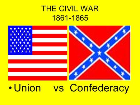 THE CIVIL WAR 1861-1865 Union vs Confederacy. Union Leaders.