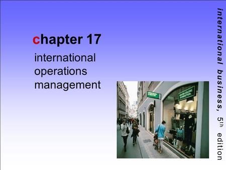 international operations management