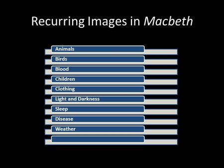 Recurring Images in Macbeth