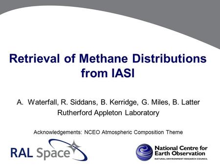 Retrieval of Methane Distributions from IASI