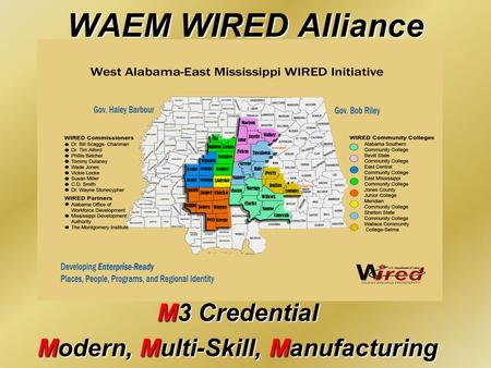 WAEM WIRED Alliance M3 Credential Modern, Multi-Skill, Manufacturing.