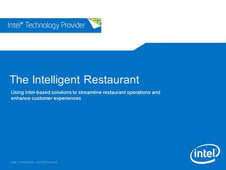 The Intelligent Restaurant