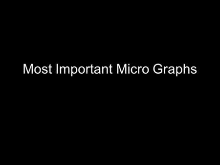 Most Important Micro Graphs. Non-graph Concepts Comparative Advantage problems –Calculating opportunity costs –Calculating terms of trade Elasticity –Calculating.