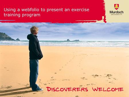 1 Using a webfolio to present an exercise training program.