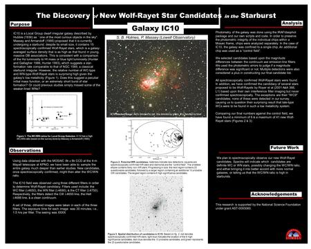 S. B. Holmes, P. Massey (Lowell Observatory) Detections Using data obtained with the MOSAIC 8k x 8k CCD at the 4-m Mayall telescope at KPNO, we have been.