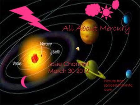 Picture from spacestationinfo. com  Mercury was discovered by the Ancients.  The mass of Mercury is 5% of Earth.  Mercury was the Roman version of.