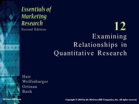 Examining Relationships in Quantitative Research