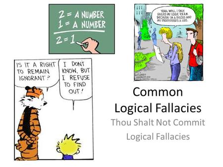 Common Logical Fallacies