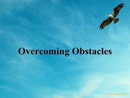 Overcoming Obstacles.