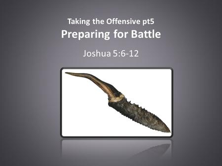 Taking the Offensive pt5 Preparing for Battle Joshua 5:6-12.