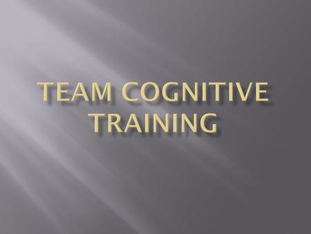  US students are underperforming  So...  Apply knowledge using general fluid intelligence (gF) to solve problems  gF = short-term memory + working.