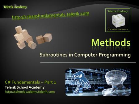 Subroutines in Computer Programming Telerik School Academy  C# Fundamentals – Part 1.