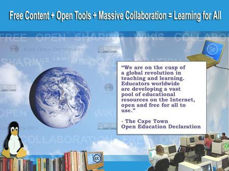 What I believe and why I got involved in Open Education Differentiating instruction is essential to improving education. Textbooks are not a good tool.