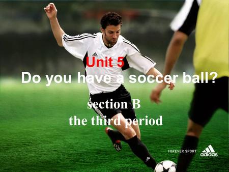 Unit 5 Do you have a soccer ball? section B the third period.