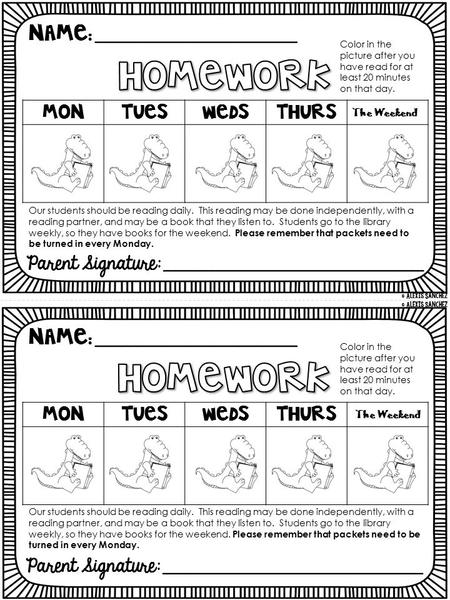 The Weekend Our students should be reading daily. This reading may be done independently, with a reading partner, and may be a book that they listen to.