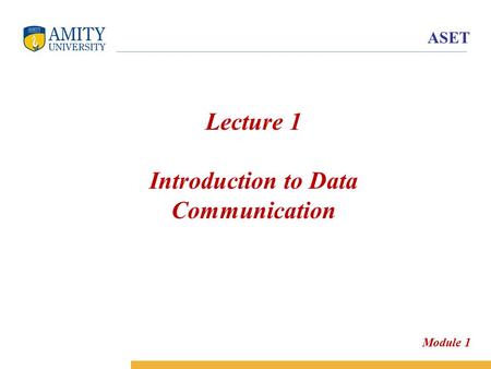 Introduction to Data Communication