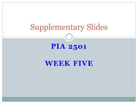 PIA 2501 WEEK FIVE Supplementary Slides. NIEO and the Brandt Report  Chair: Willy Brandt, former Chancellor of the Federal Republic of Germany  Common.