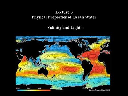 Physical Properties of Ocean Water