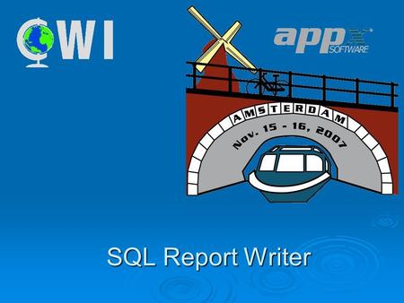 SQL Report Writer.  The SQL Report Writer is included with every Appx runtime.  It is intended to be used by end users to create their own reports.