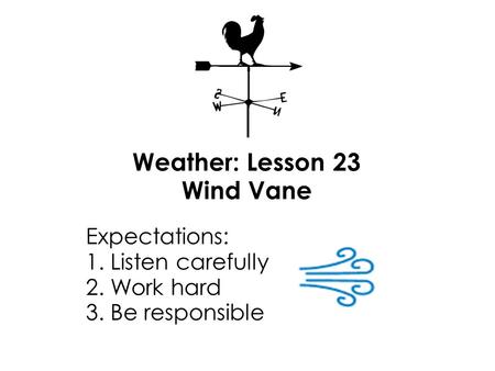 Weather: Lesson 23 Wind Vane