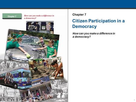 Citizen Participation in a Democracy