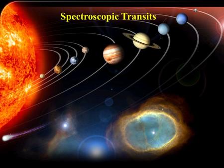 Spectroscopic Transits