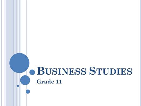 B USINESS S TUDIES Grade 11. T ERM 1 Business Environments and Business Operations.