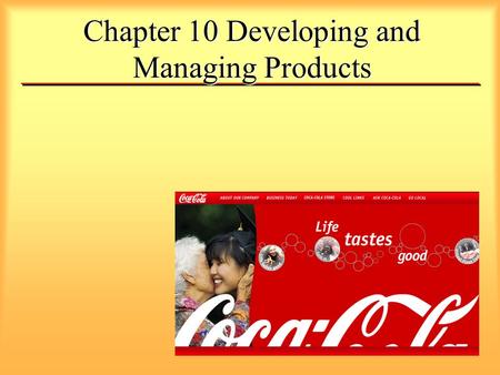 Chapter 10 Developing and Managing Products