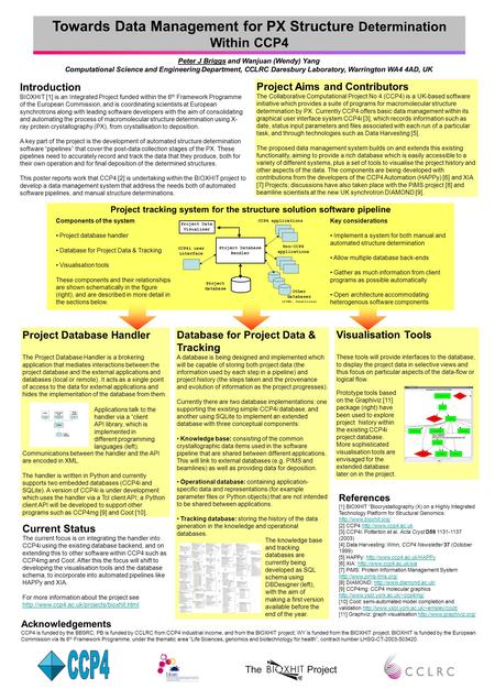 Project Database Handler The Project Database Handler is a brokering application that mediates interactions between the project database and the external.