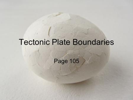 Tectonic Plate Boundaries