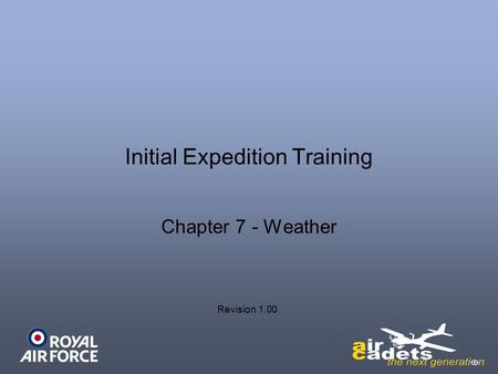 Initial Expedition Training Chapter 7 - Weather Revision 1.00.