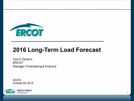 2016 Long-Term Load Forecast