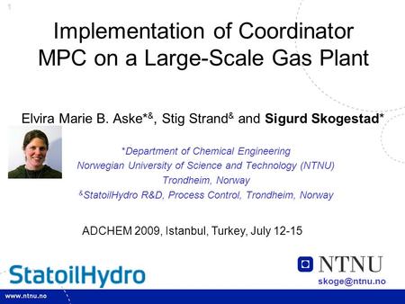 Implementation of Coordinator MPC on a Large-Scale Gas Plant