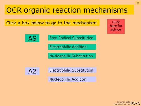 OCR organic reaction mechanisms